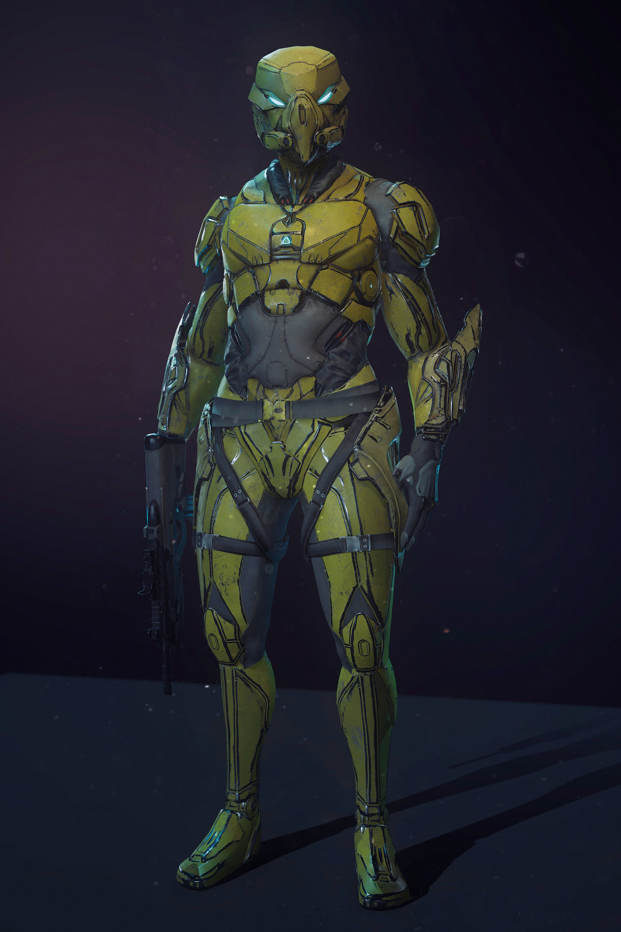 Robot Soldier  Low-poly 3D model_5