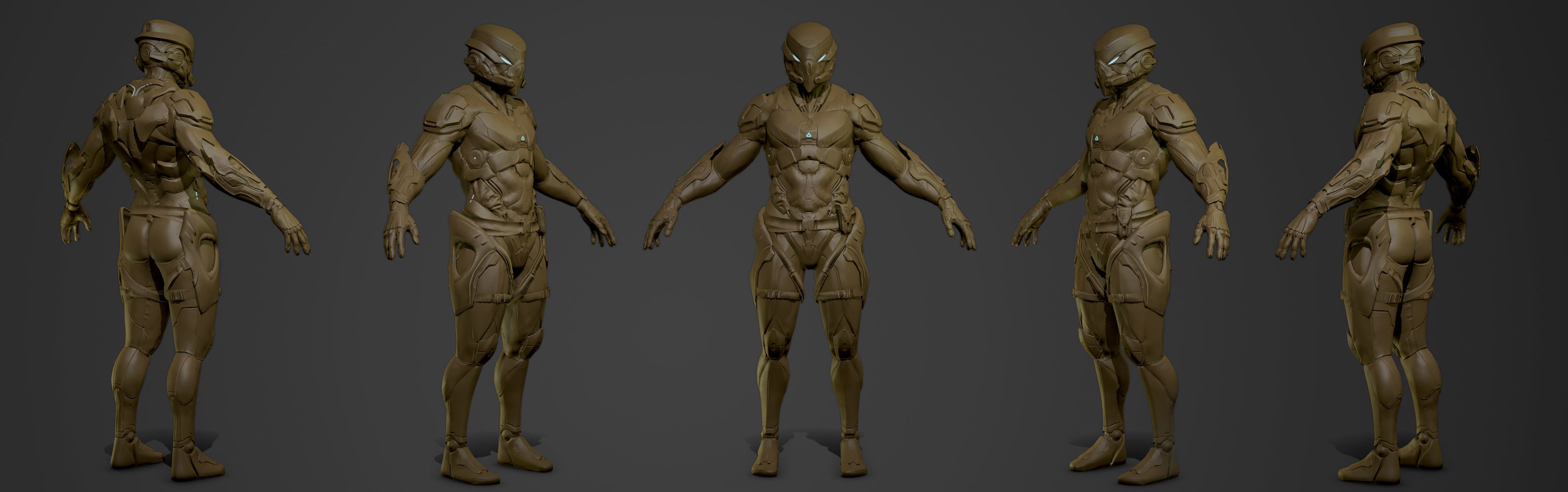 Robot Soldier  Low-poly 3D model_10