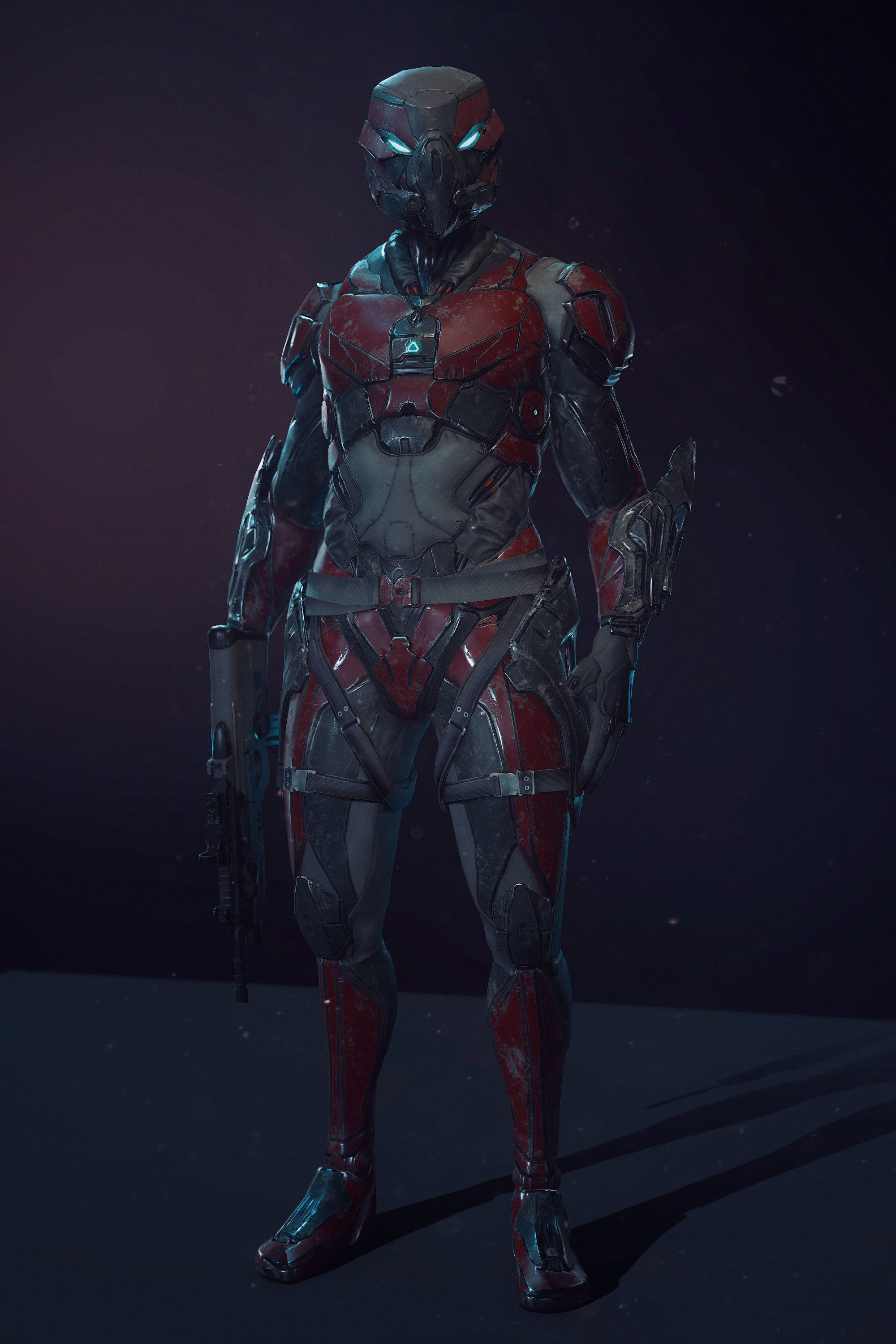 Robot Soldier  Low-poly 3D model_4