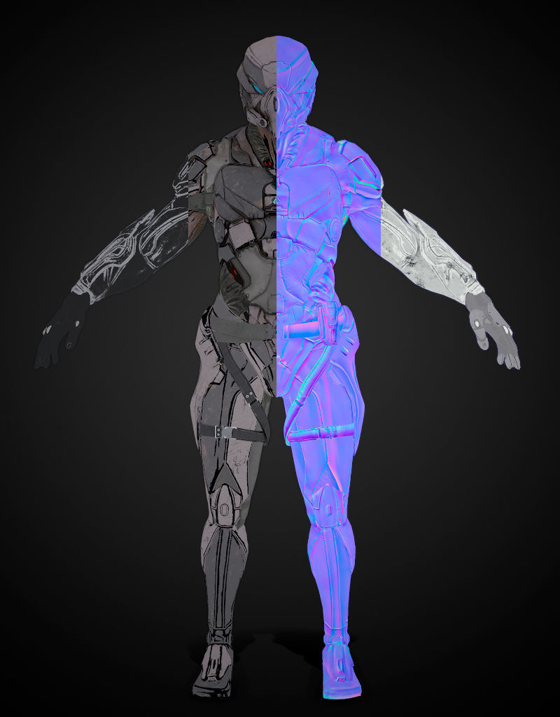 Robot Soldier  Low-poly 3D model_7