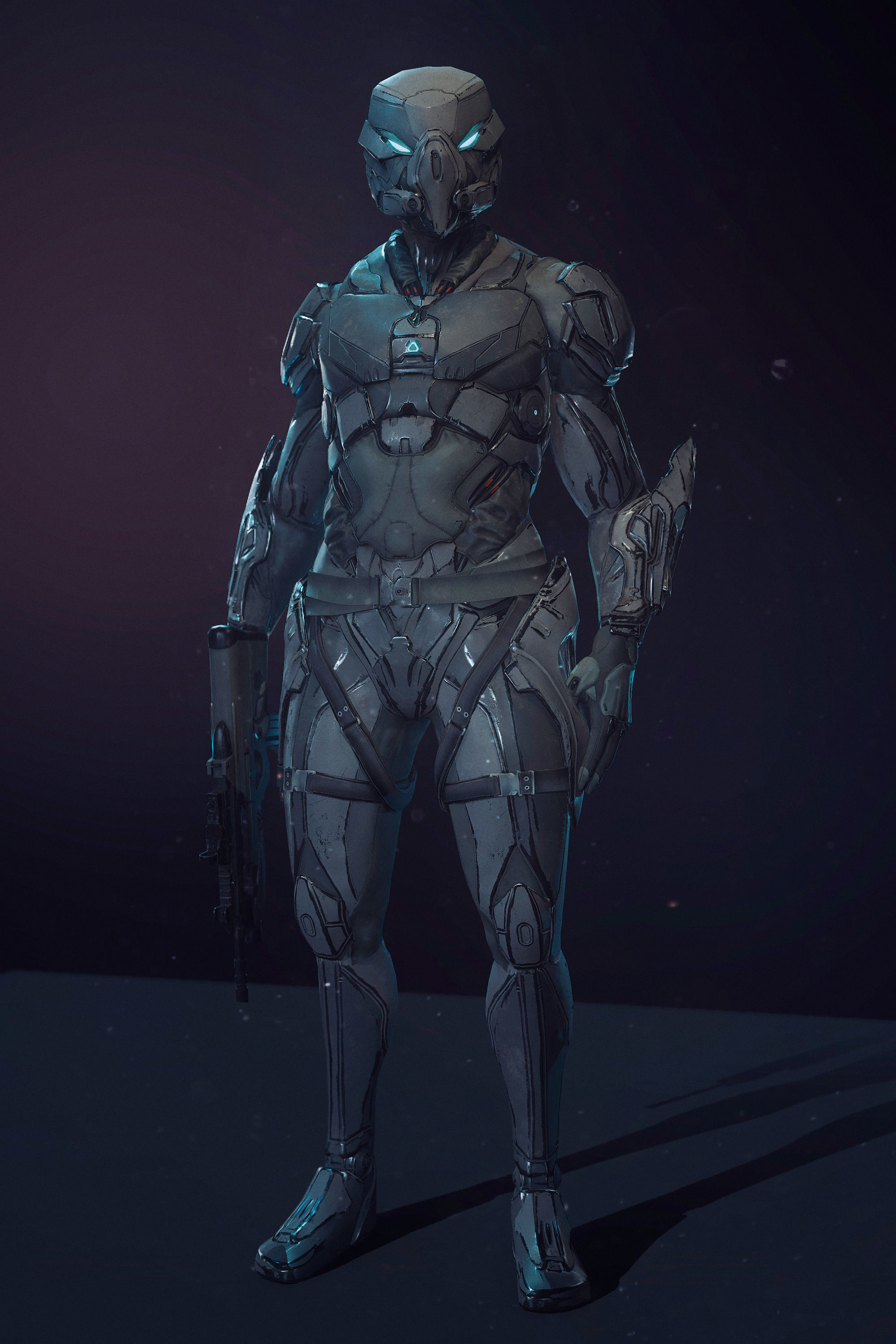 Robot Soldier  Low-poly 3D model_6