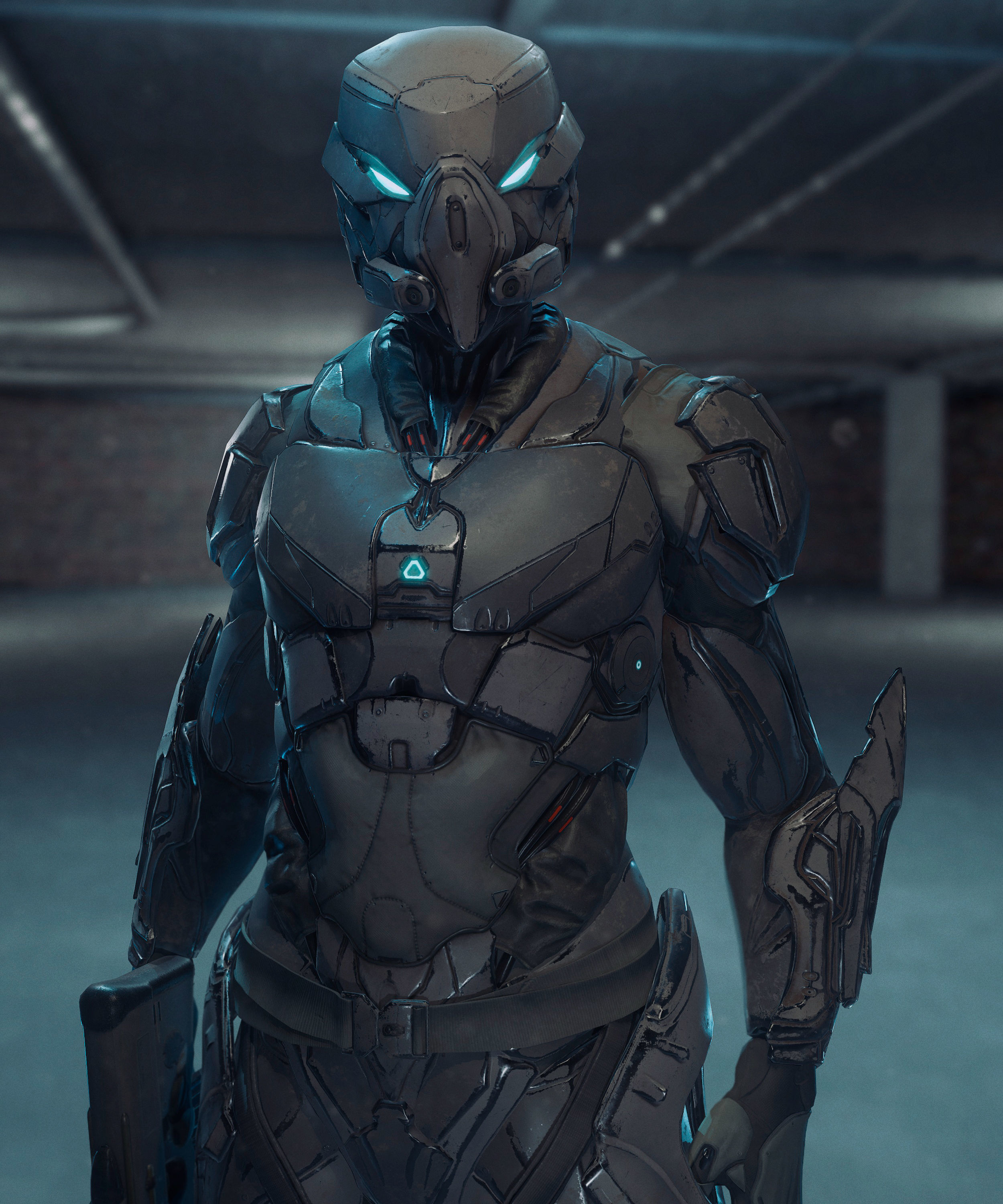 Robot Soldier  Low-poly 3D model_2