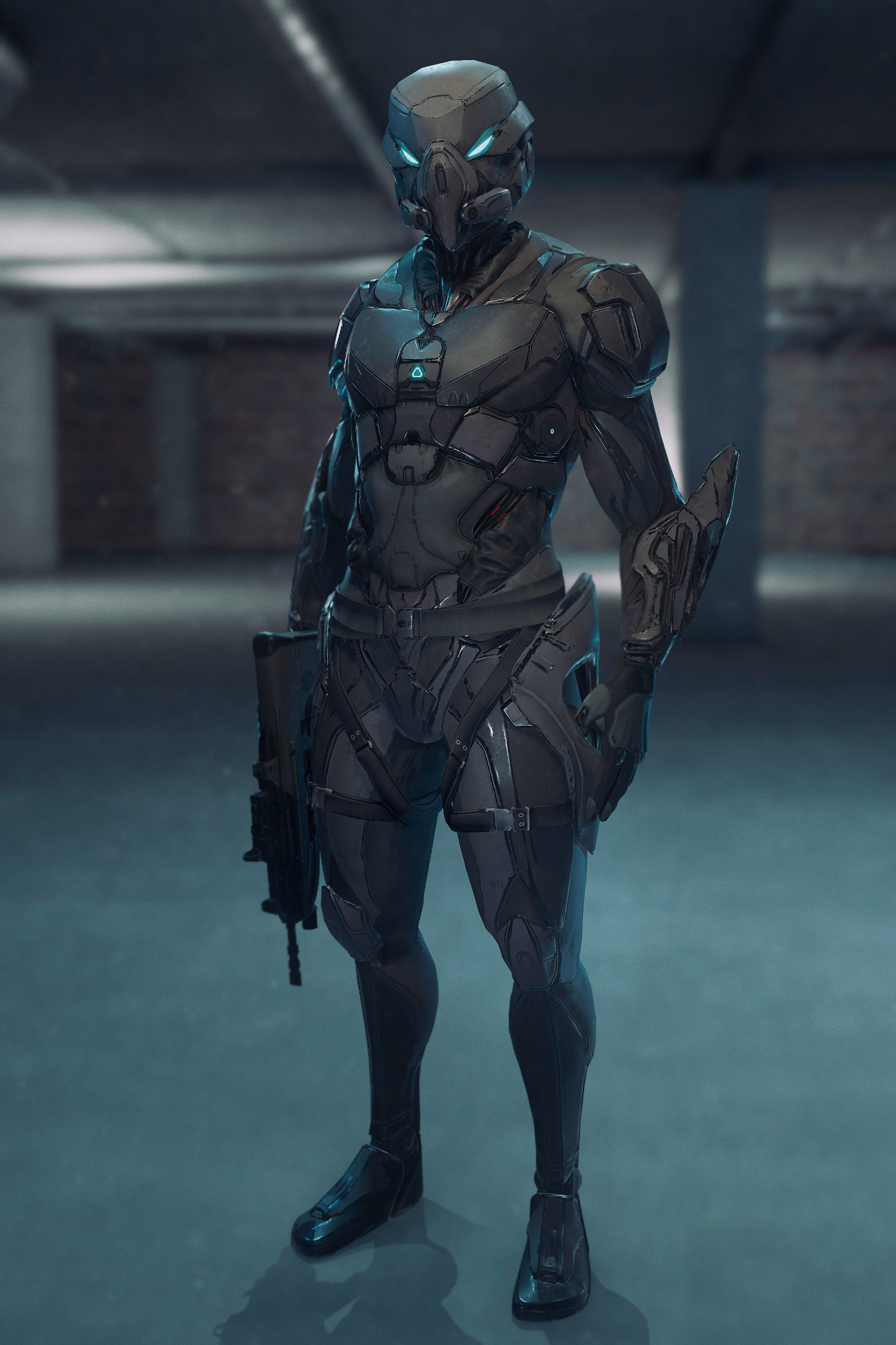 Robot Soldier  Low-poly 3D model_13