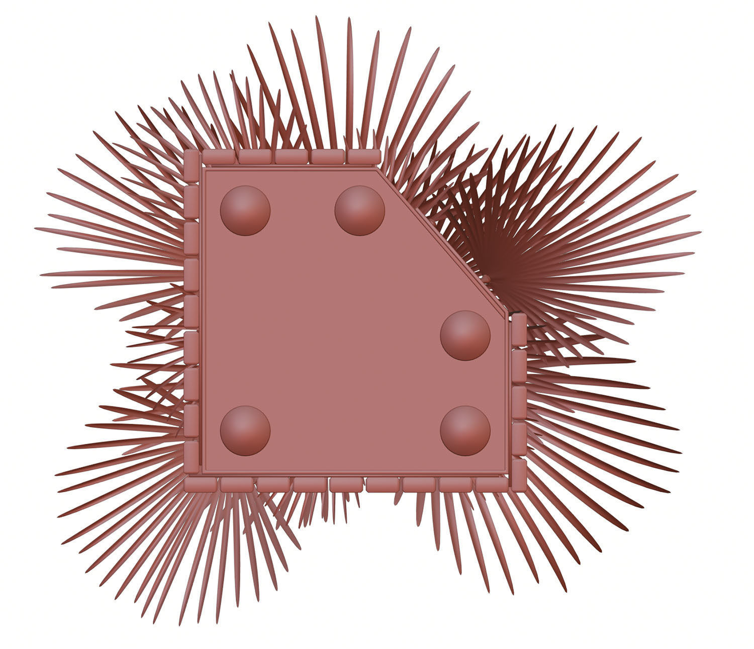 Palm tree in a high planter 3D model_10