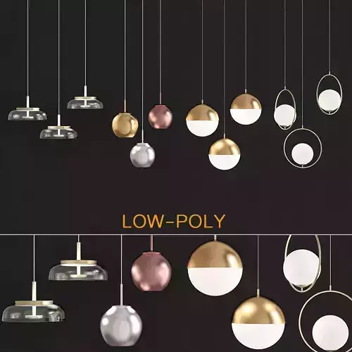 Ceiling Light Collection 3d model