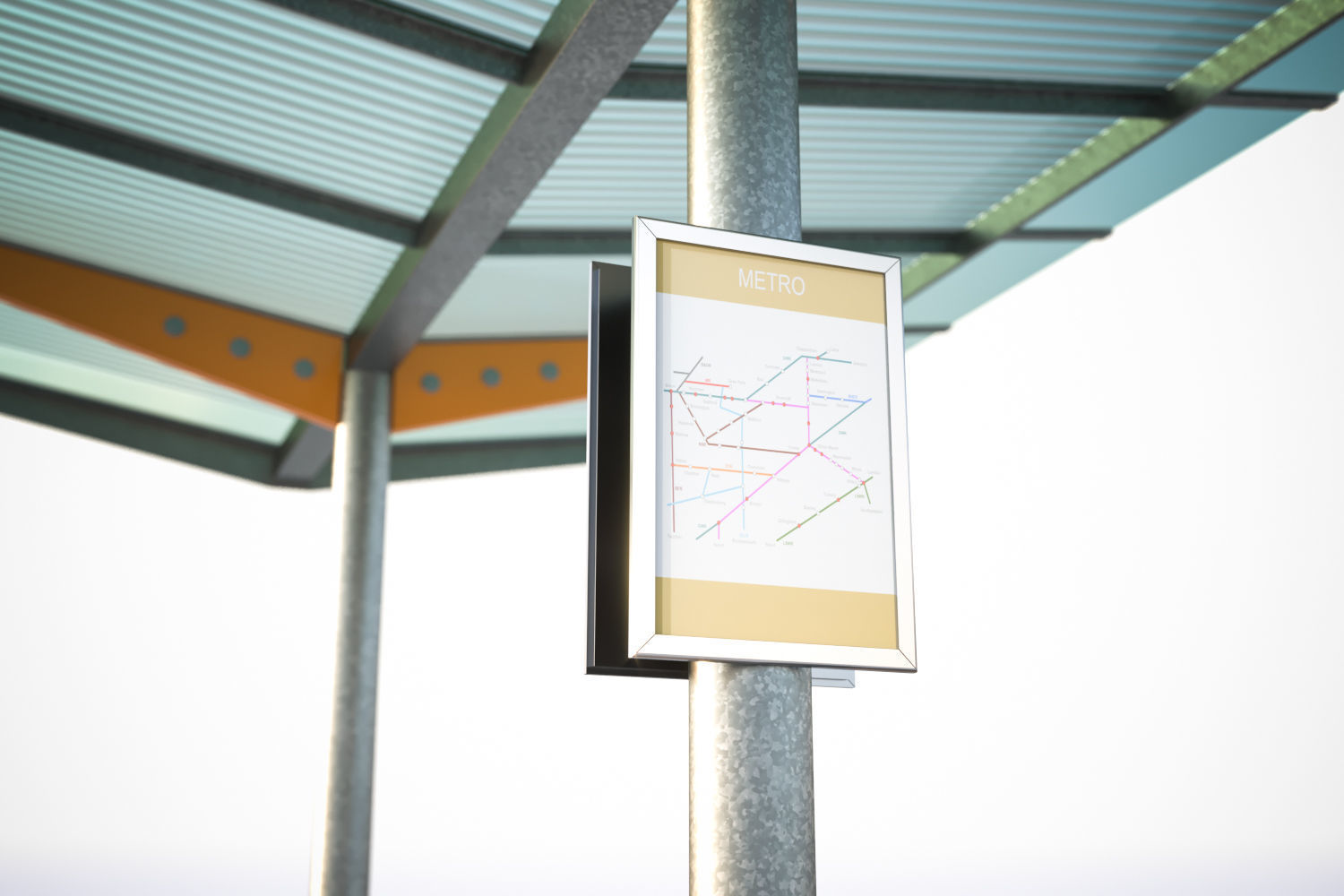 Small bus shelter 3D model_4