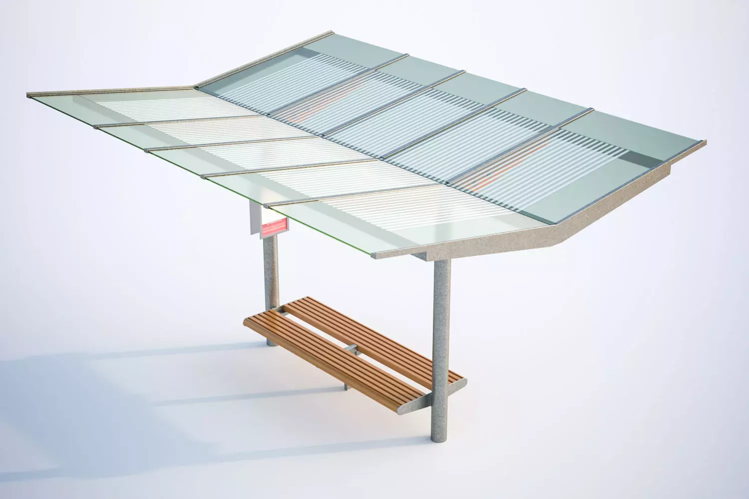 Small bus shelter 3D model_0