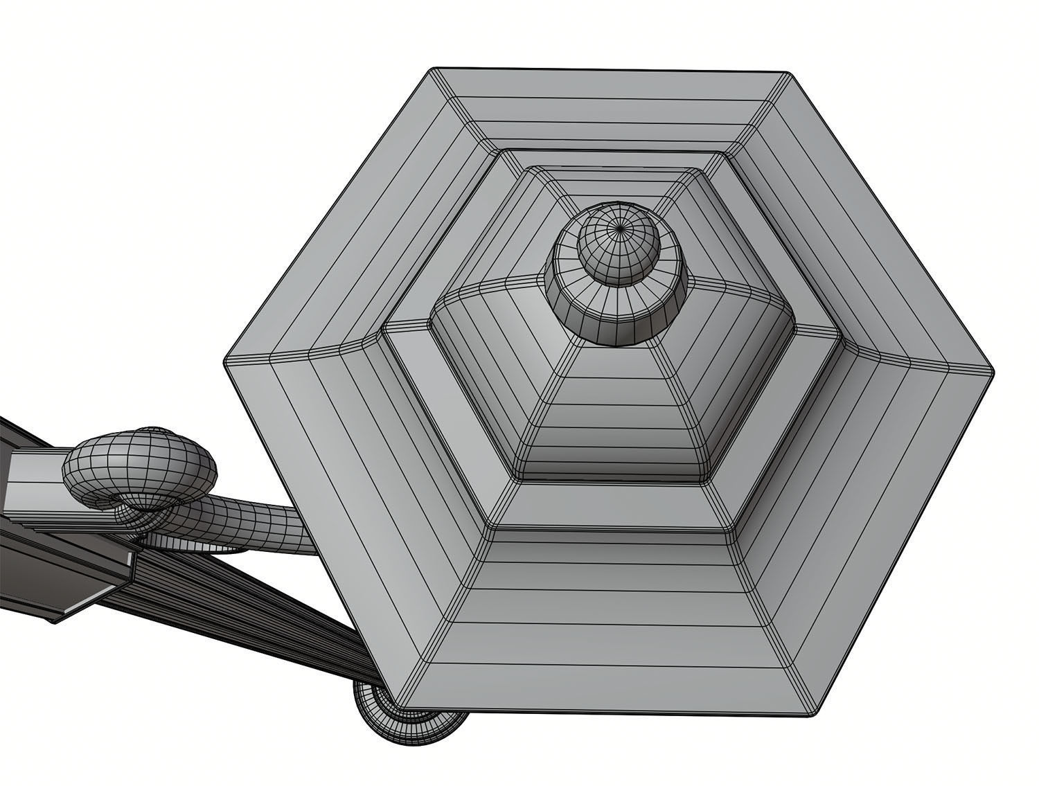 Double old-tome street lamp 3D model_9