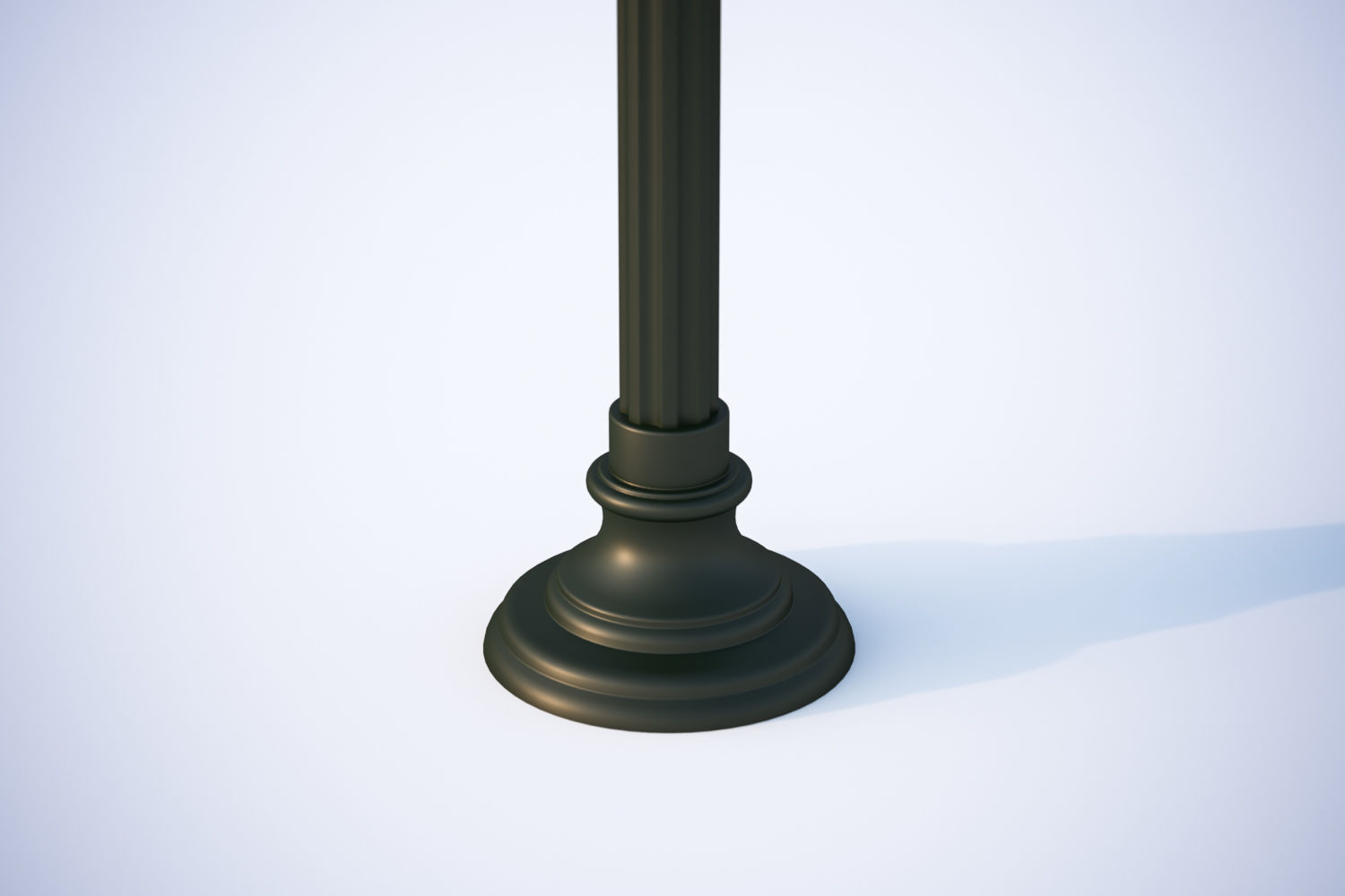 Double old-tome street lamp 3D model_1