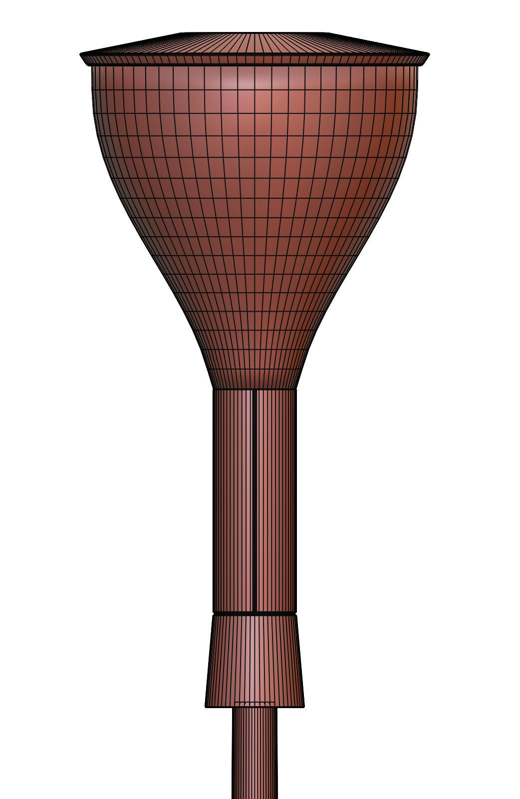 Street lamp in classic form 3D model_9