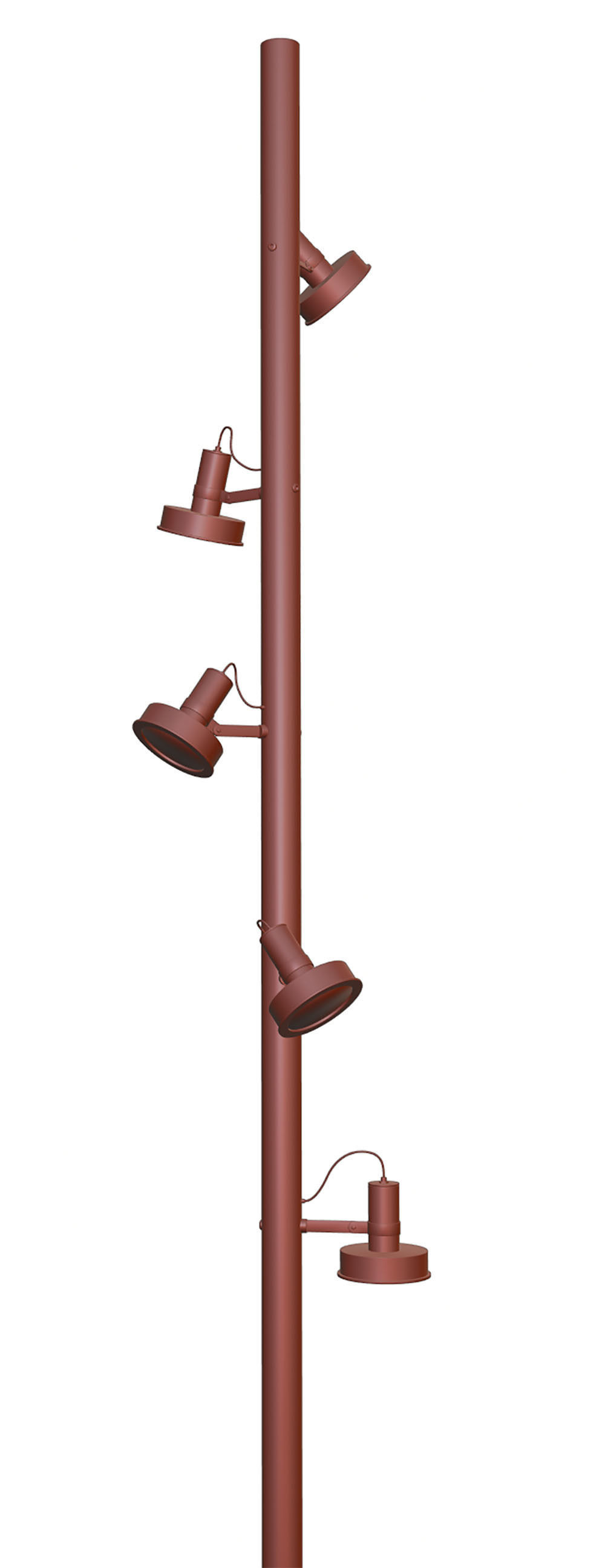 Lighting pole with many luminaires 3D model_11