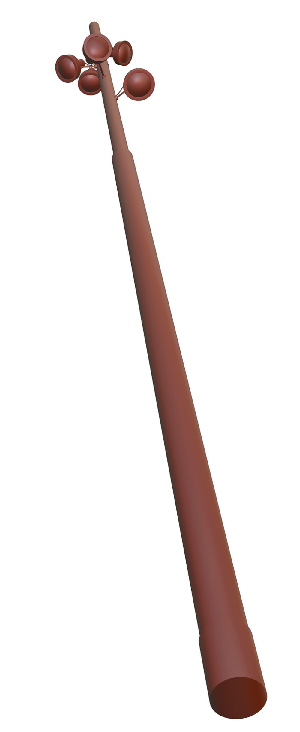 Lighting pole with many luminaires 3D model_12