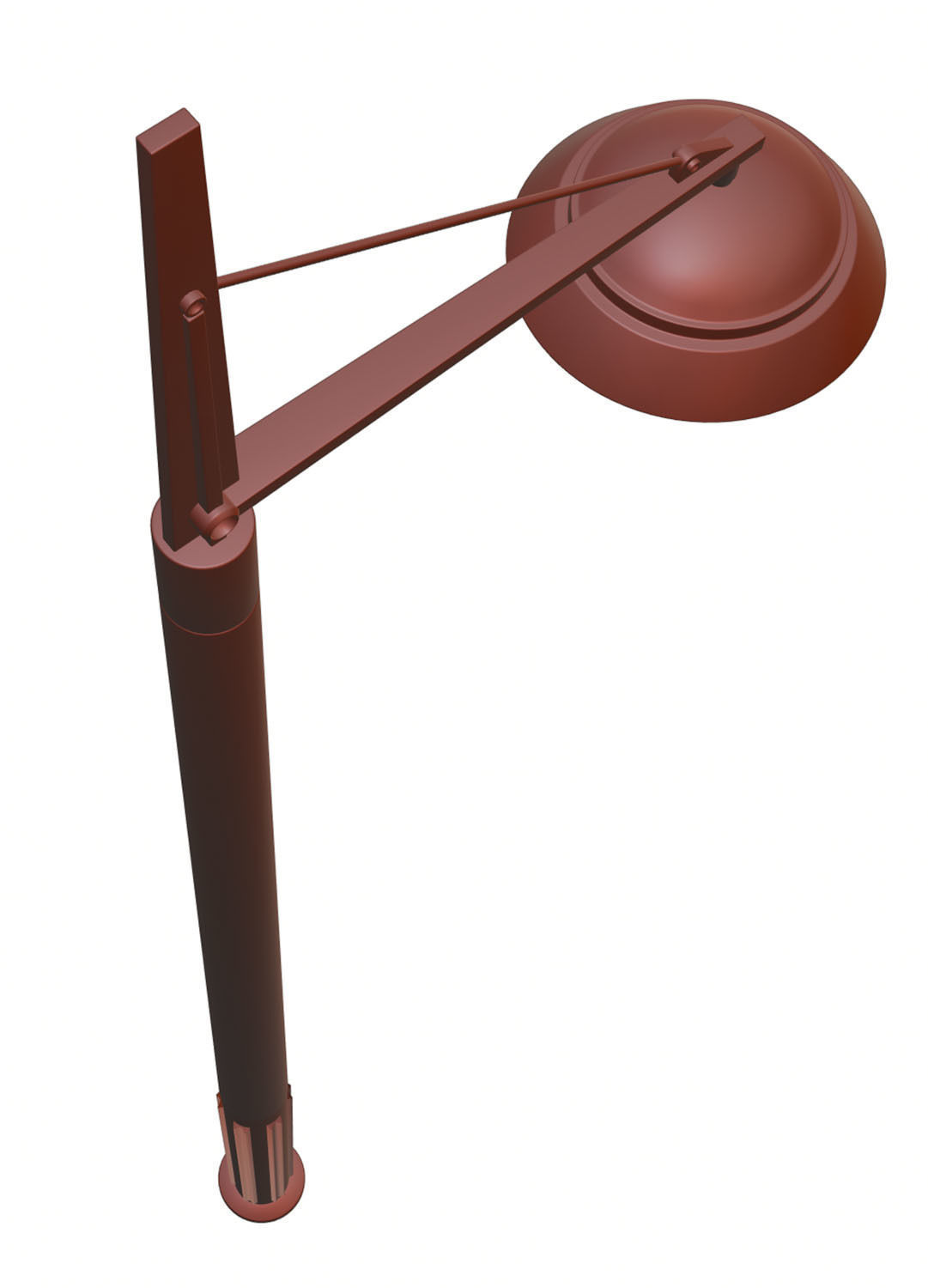 Single pole lighting 3D model_10