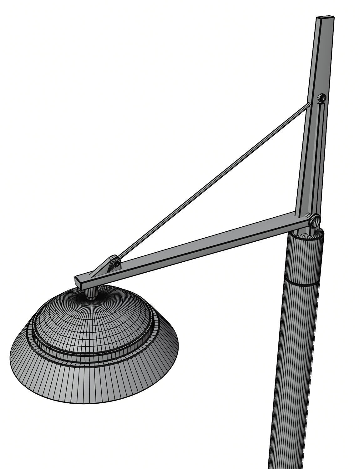 Single pole lighting 3D model_9