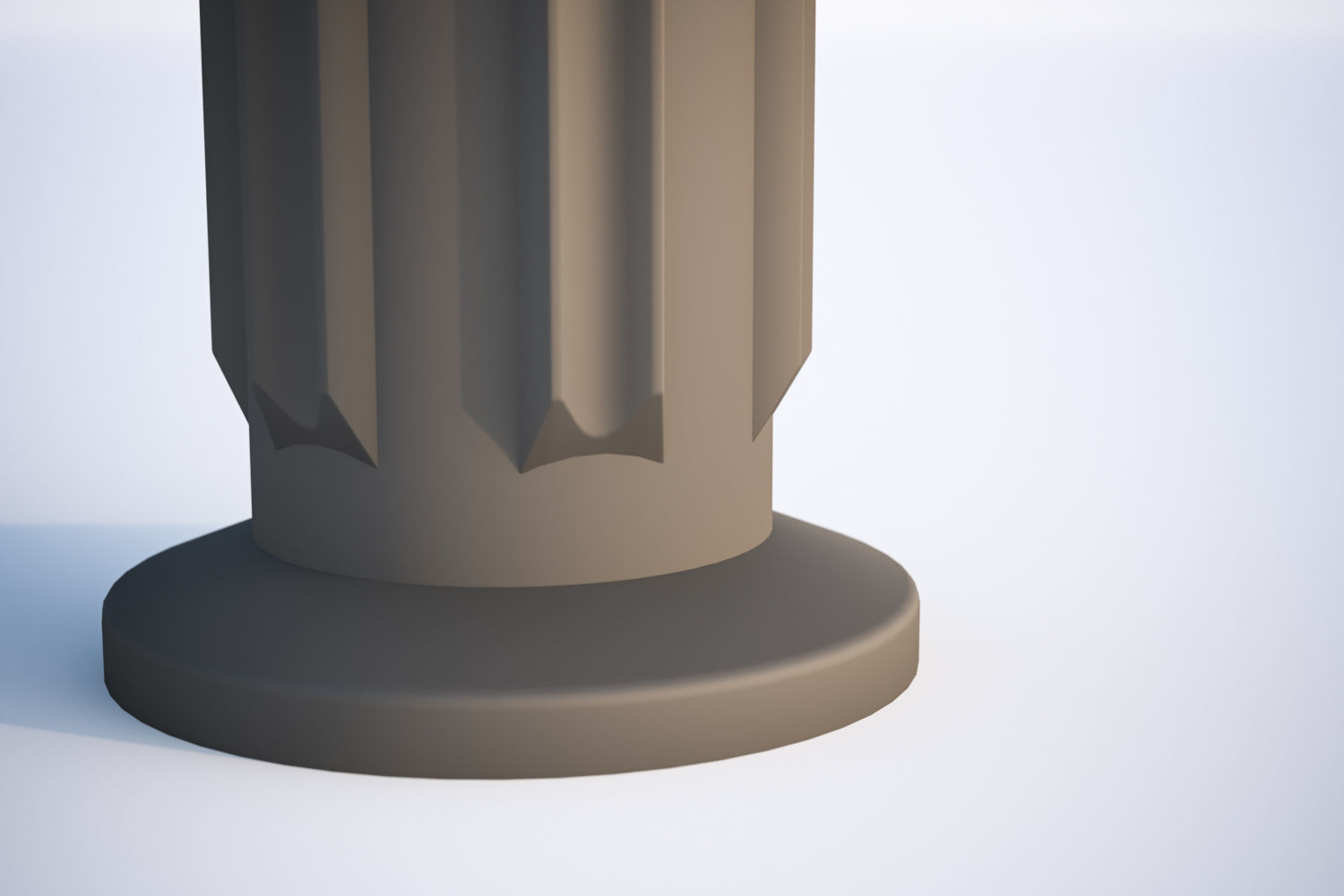 Single pole lighting 3D model_2