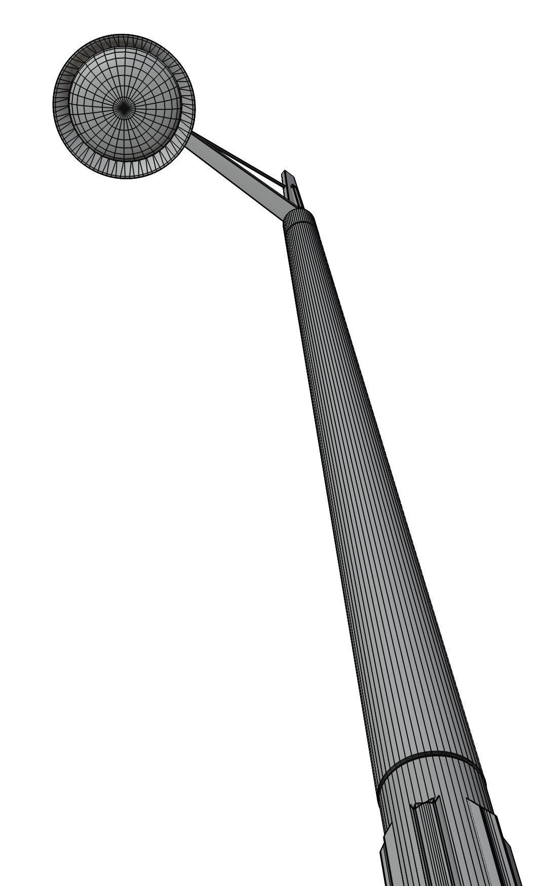 Single pole lighting 3D model_8