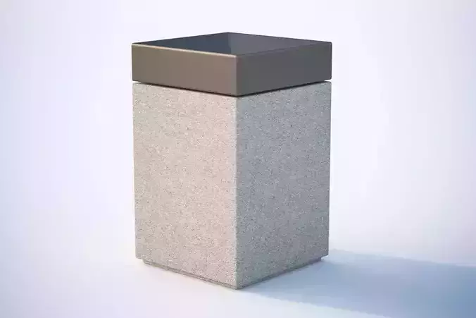 Simply concrete shell basket