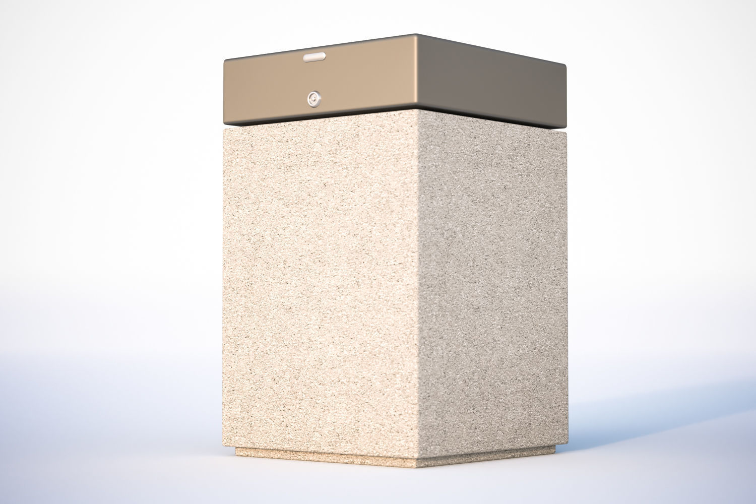 Simply concrete shell basket 3D model_4