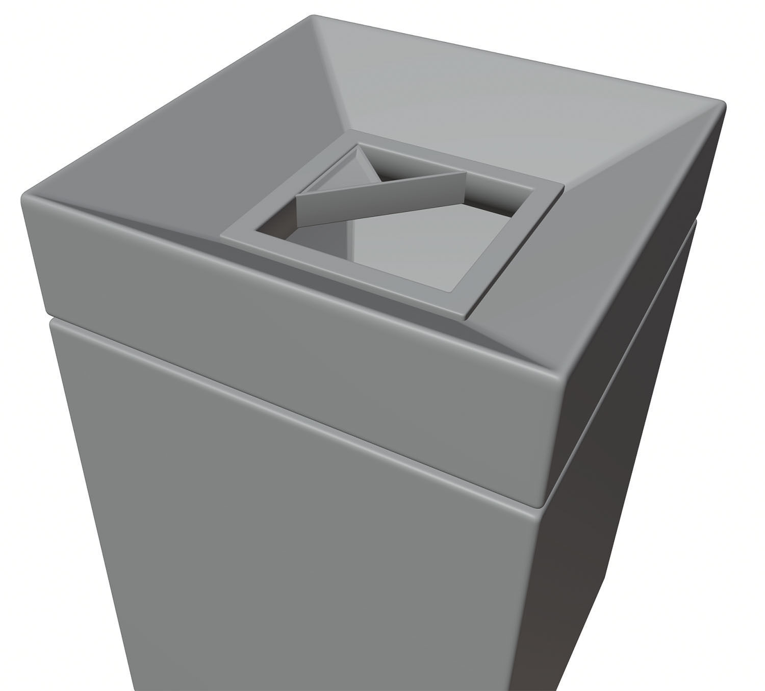 Simply concrete shell basket 3D model_7