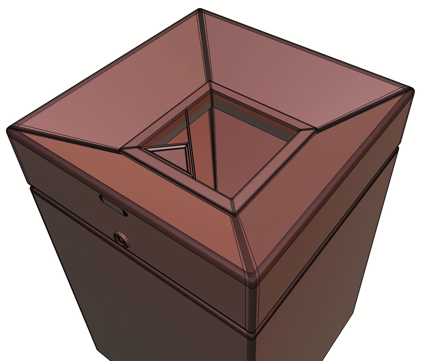 Simply concrete shell basket 3D model_14