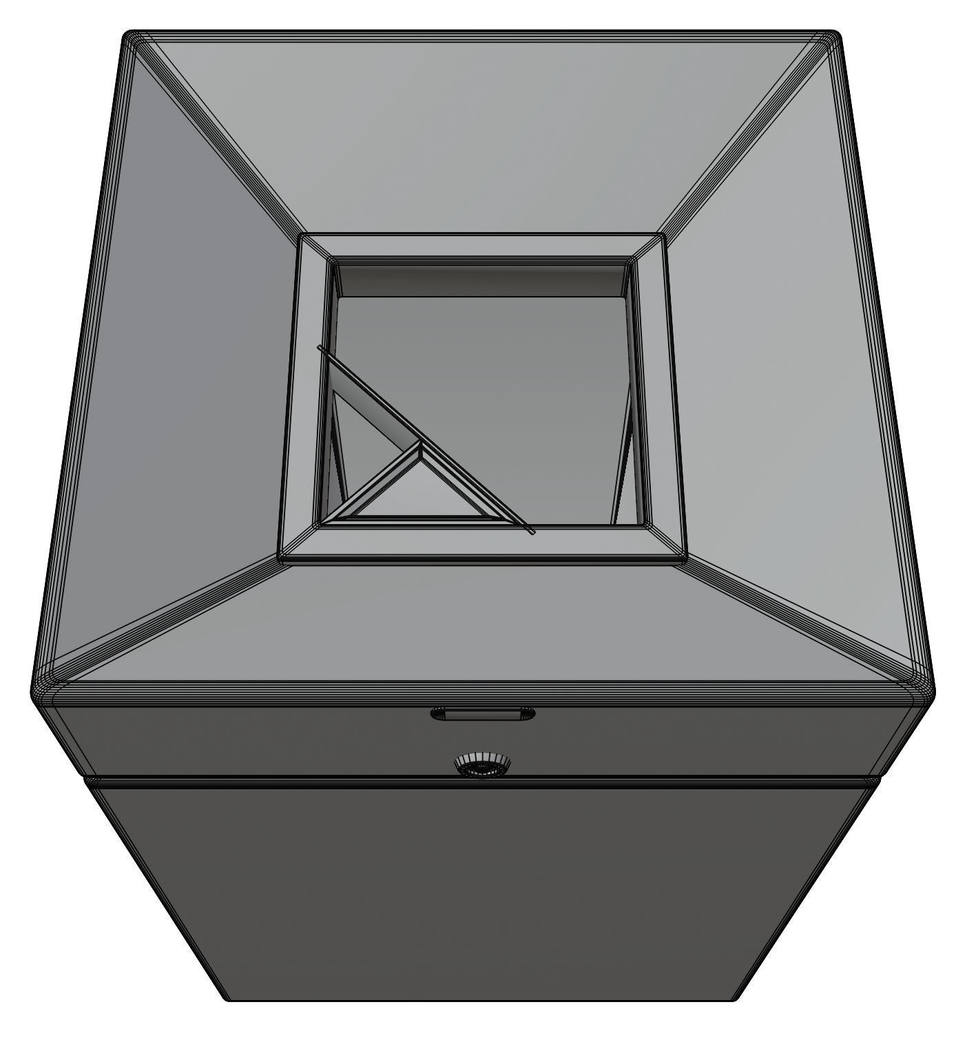 Simply concrete shell basket 3D model_9