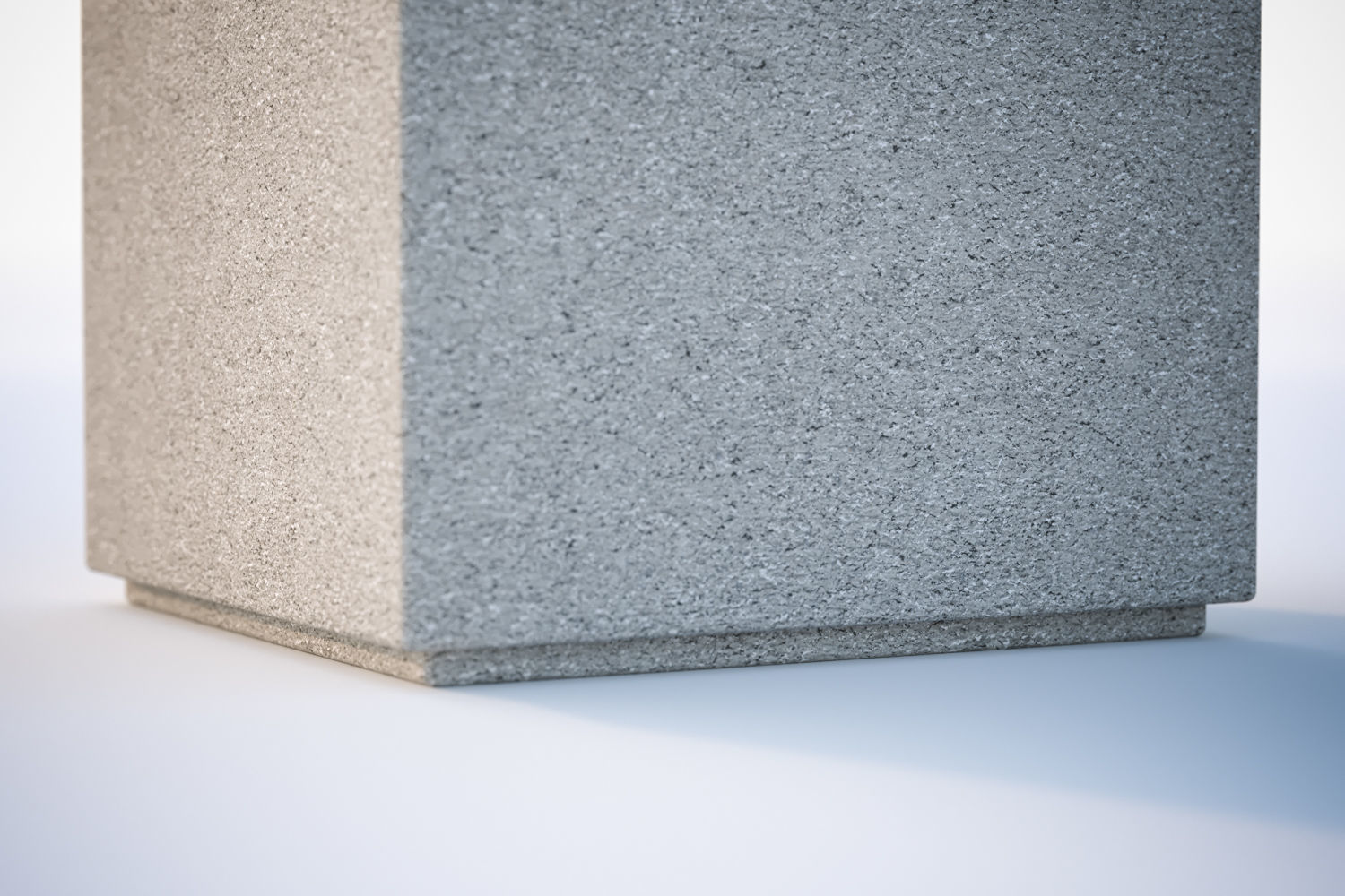 Simply concrete shell basket 3D model_2