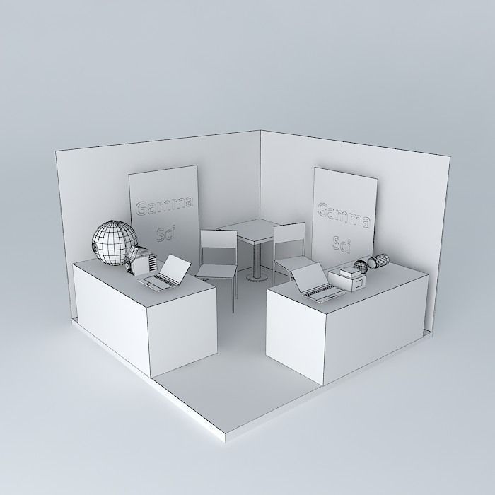 SIL booth setup Free 3D model_4