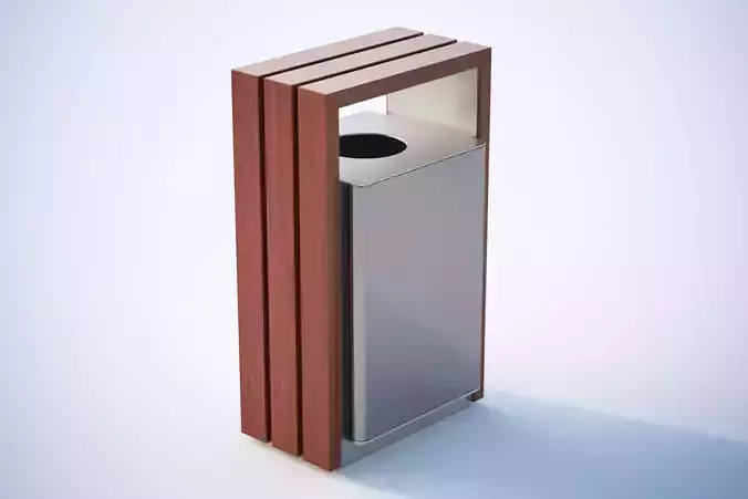 Big metal trash bin