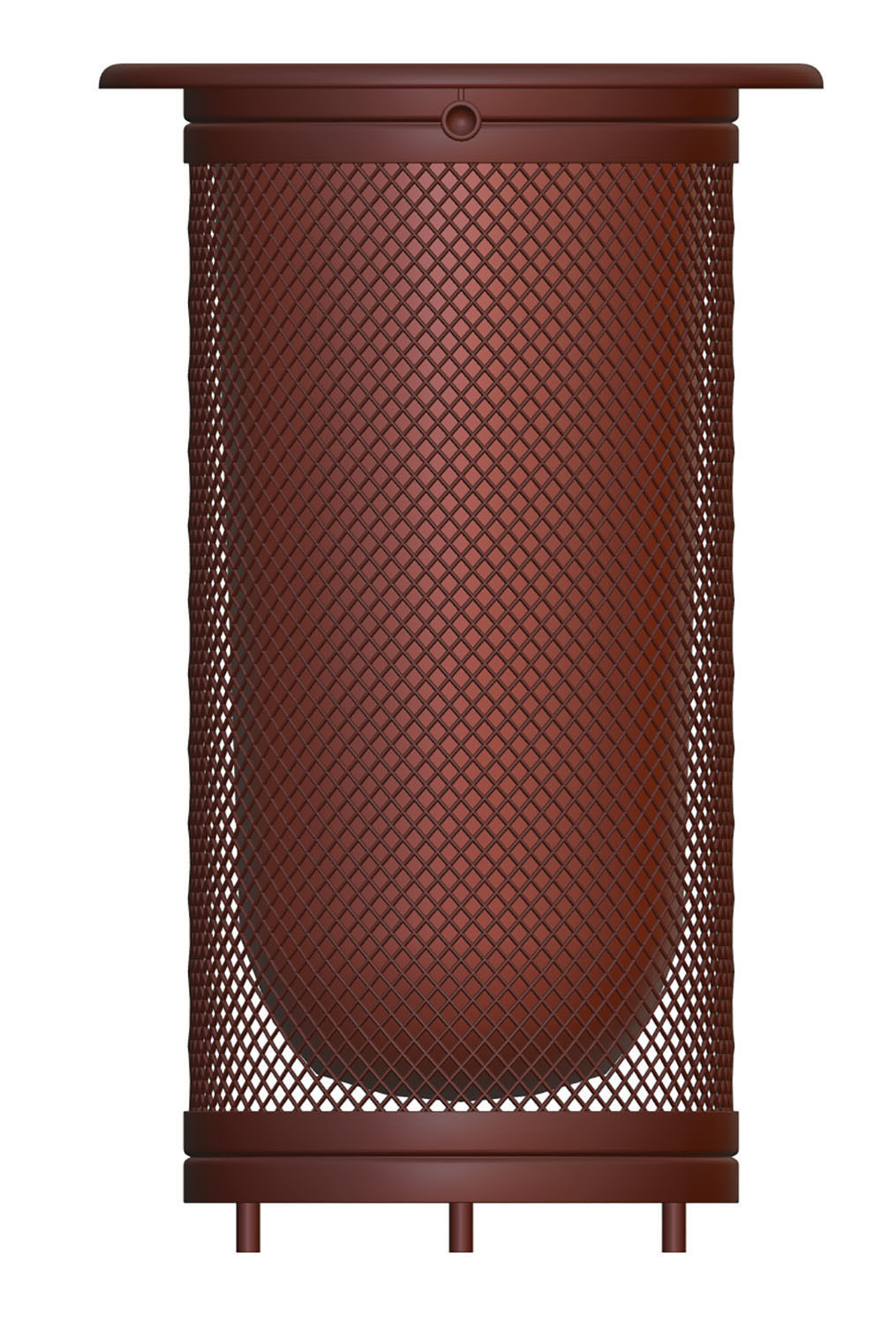 Trash bin made of metal mesh 3D model_10