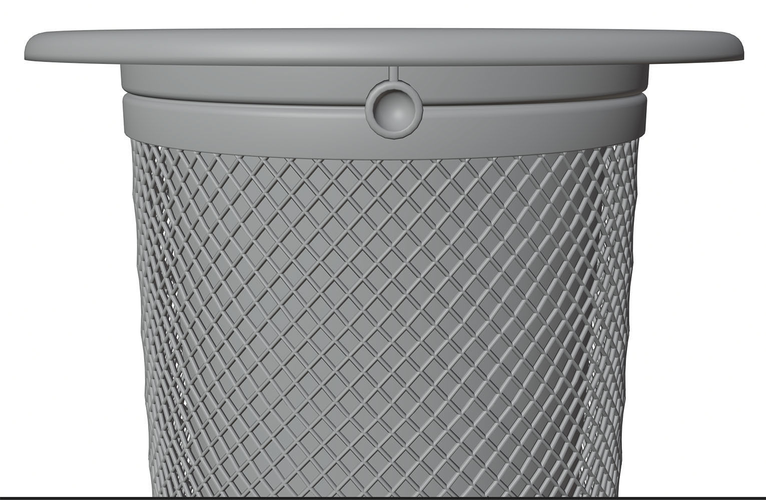 Trash bin made of metal mesh 3D model_7