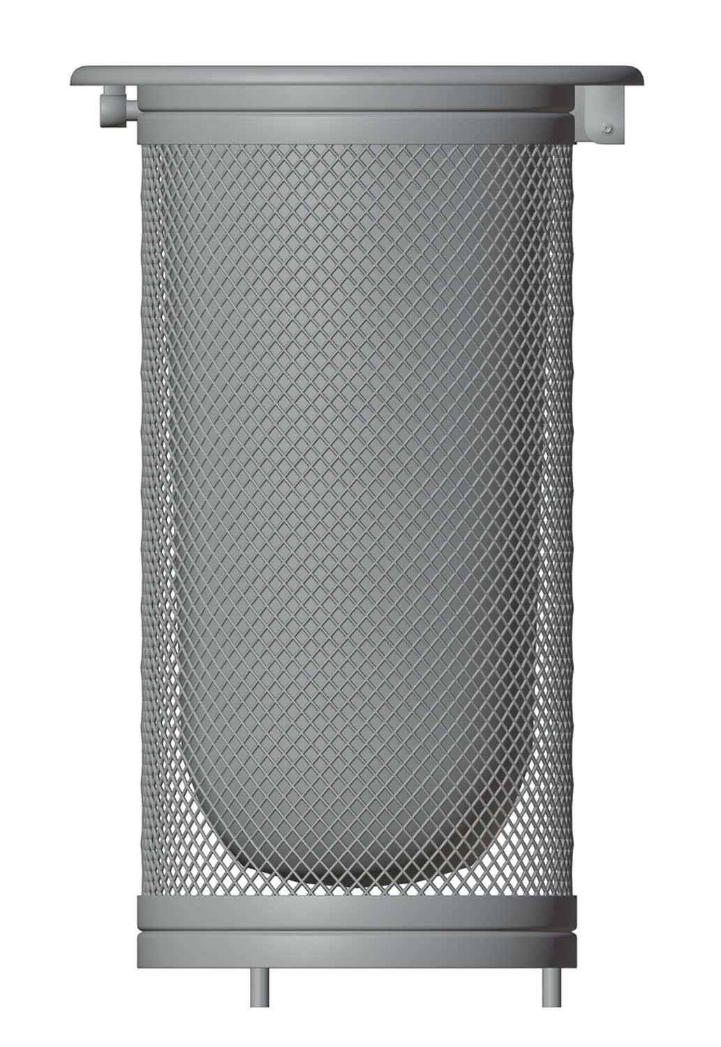 Trash bin made of metal mesh 3D model_6