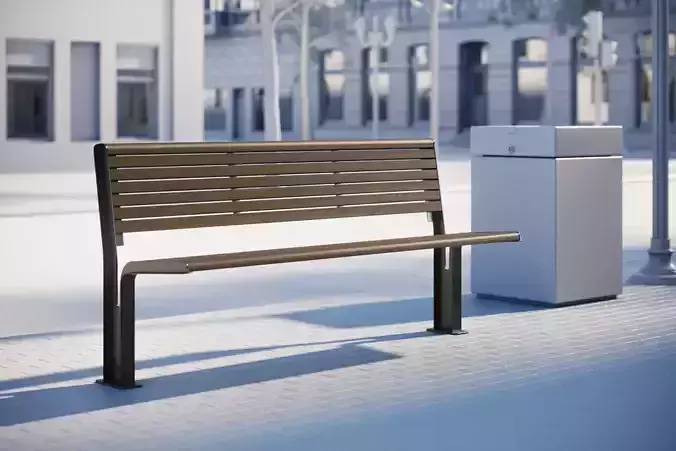 Simply bench on the street