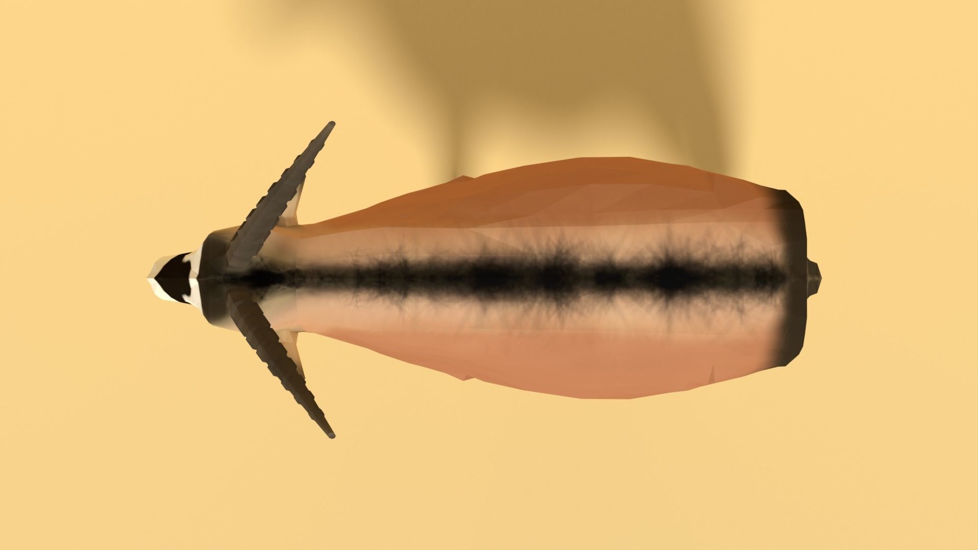 Low Poly Cartoon Gemsbok Oryx Gazella Low-poly 3D model_8