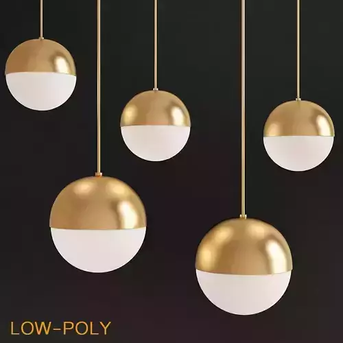 Suspension light Copper Light Pendant Orb 3d model