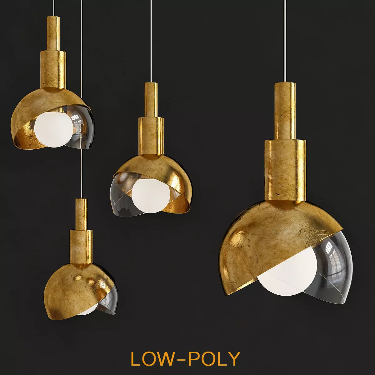 Wonderglass Calimero gold 3d model Low-poly 3D model_0