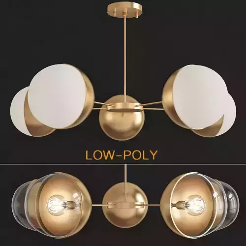 Suspension light Copper Light Chandelier 3d model