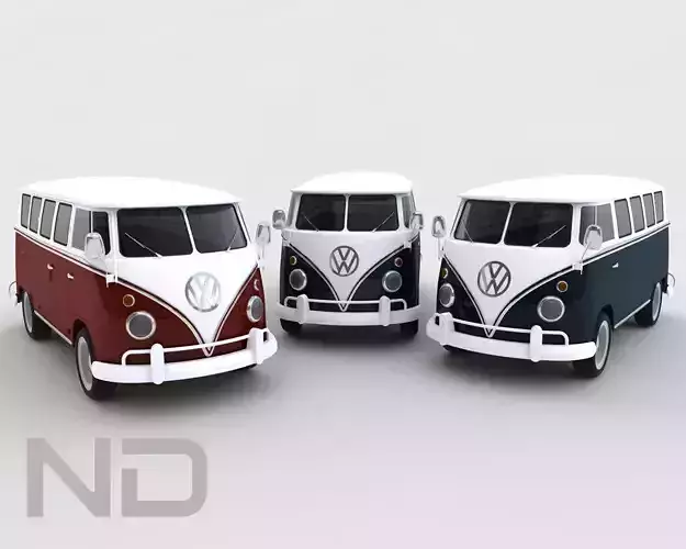 Volkswagen T1 Deluxe Bus 3D Model 3D model