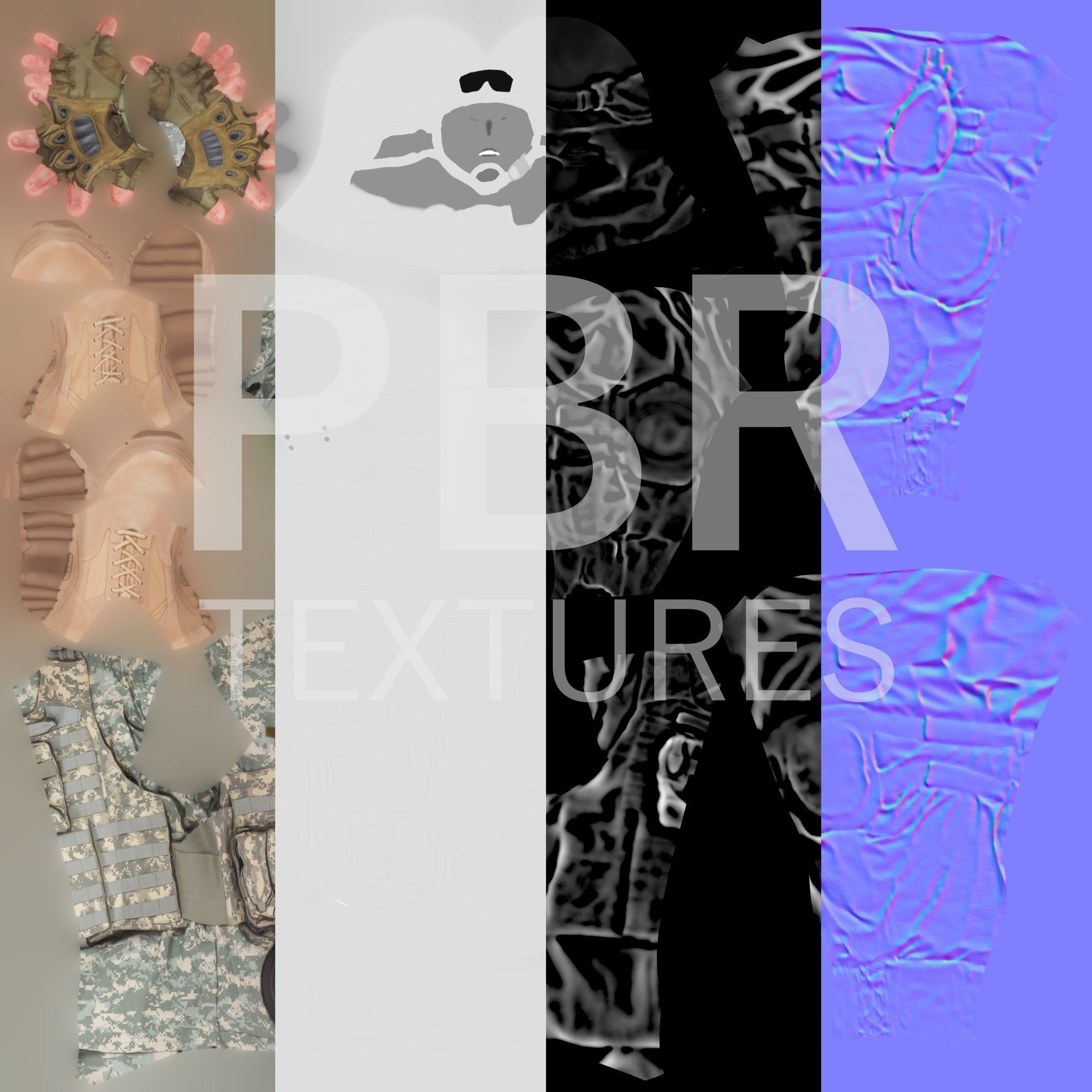 Animated American soldier in ACU 14 Low-poly 3D model_12