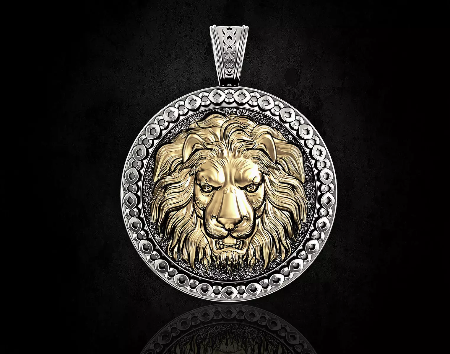 Lion pendant-lion head 3D print model