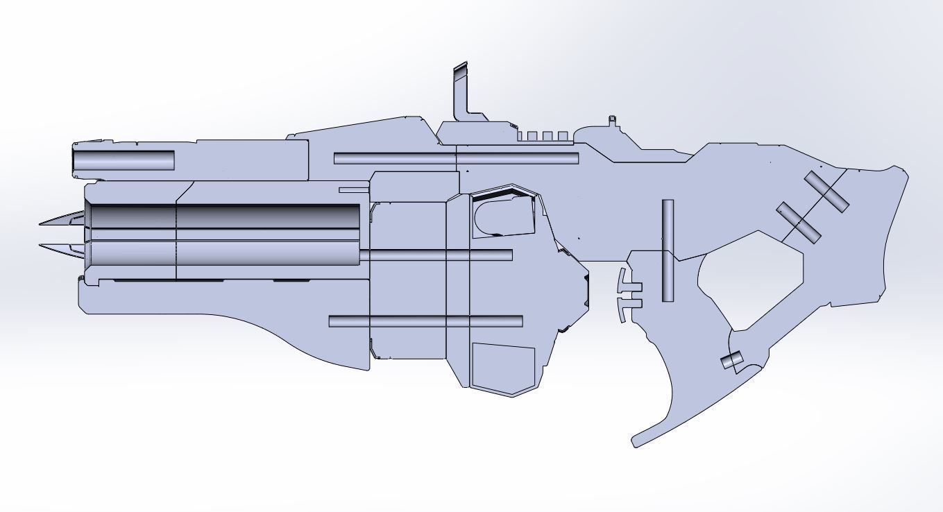 Gun of Baptiste Talon from the game Overwatch 3D print model_26