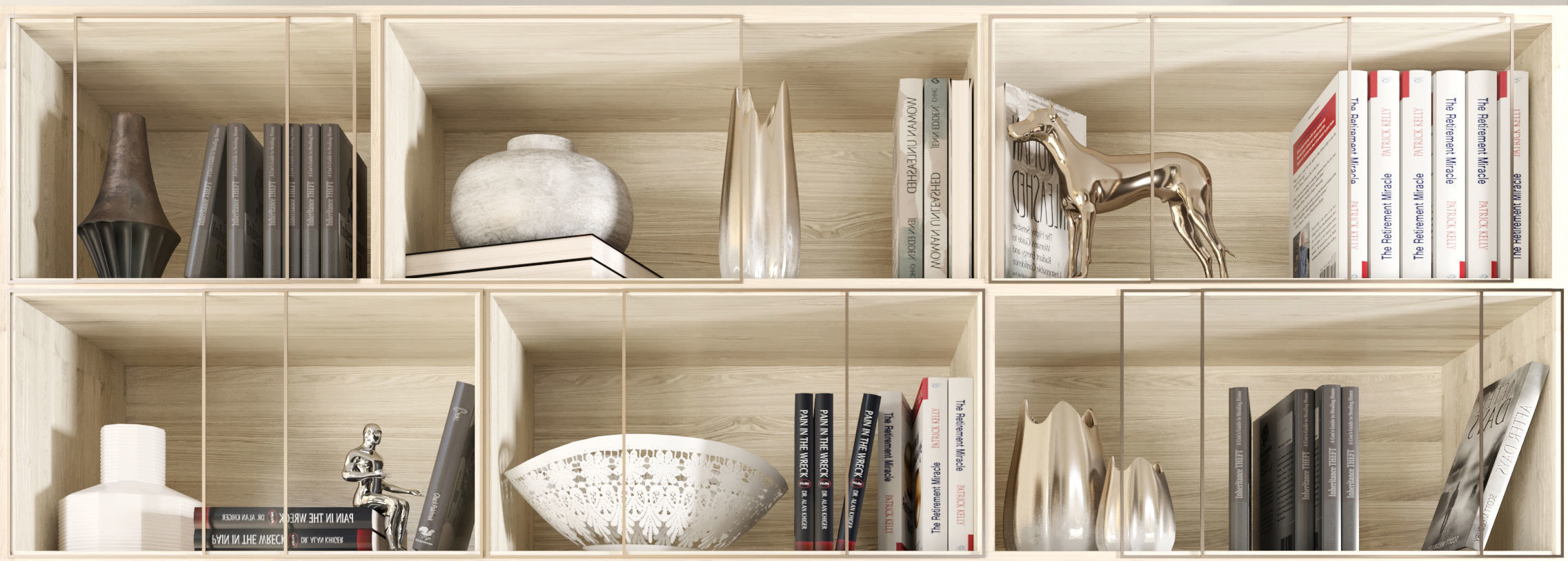 Wardrobe with decor 3D model_2