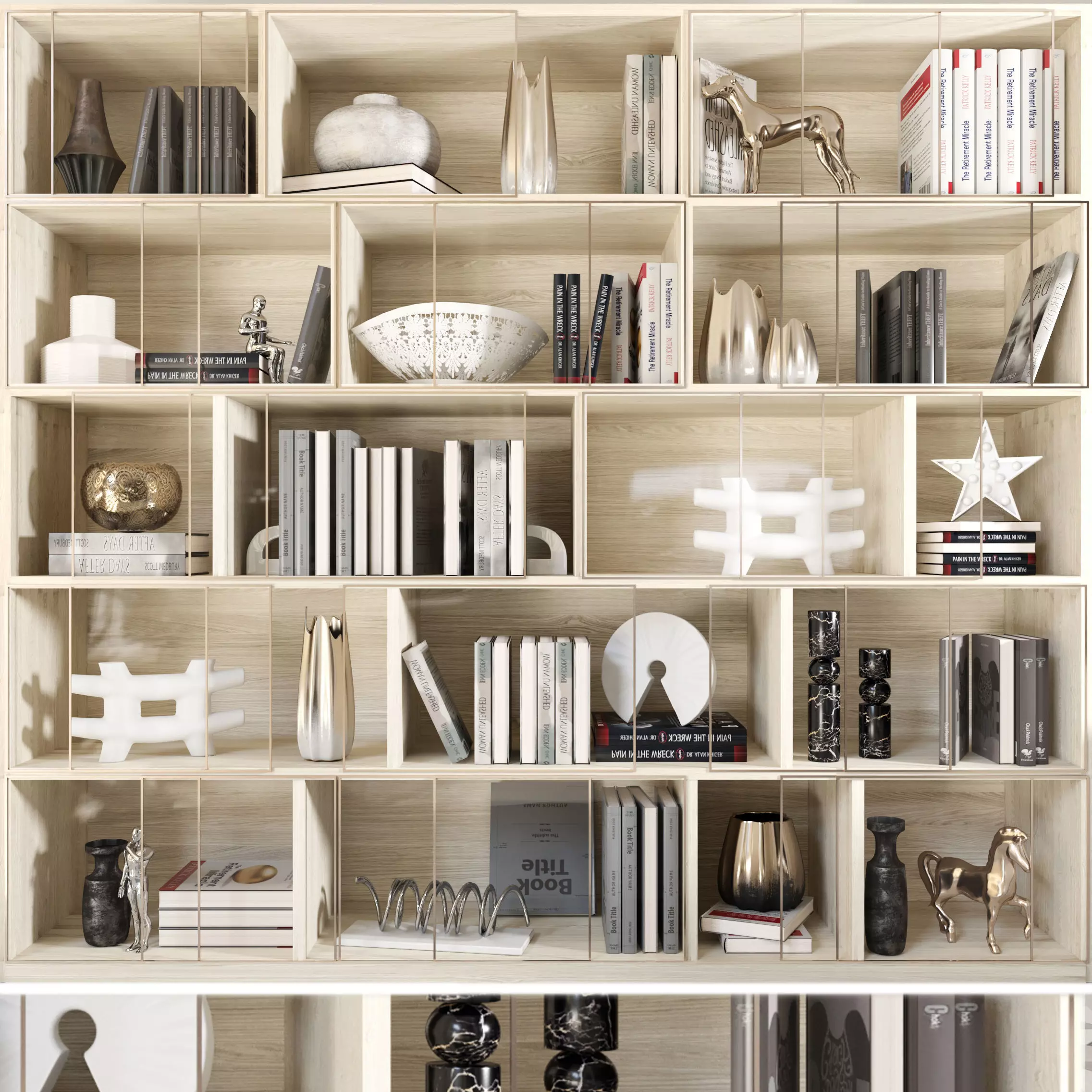 Wardrobe with decor 3D model_0