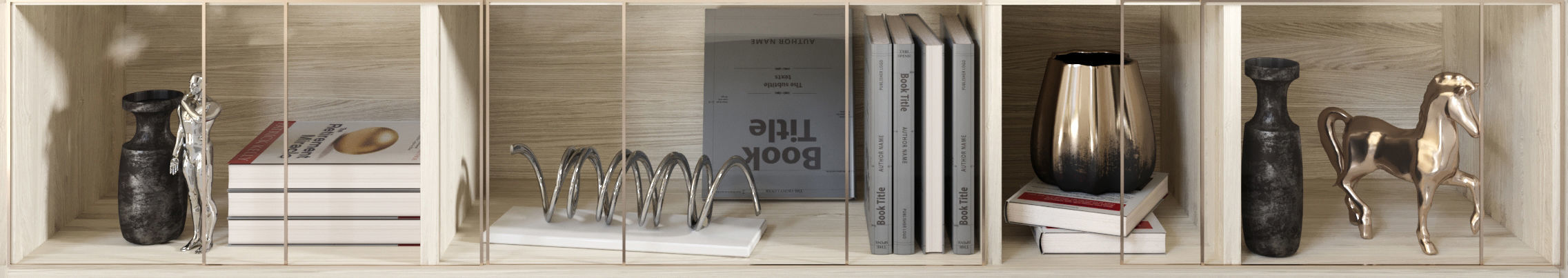 Wardrobe with decor 3D model_4