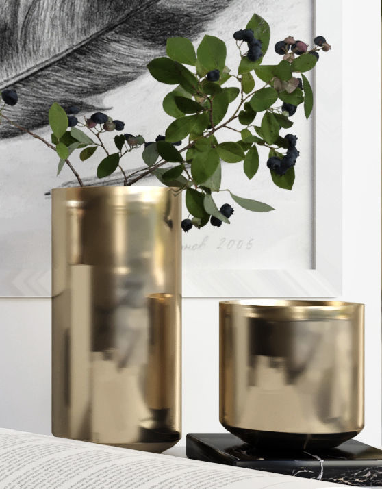 Decorative set of modern 3D model_4