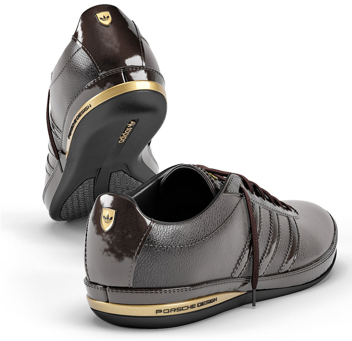 adidas Porsche design ダークブラウン　本革 adidas Porsche design ダークブラウン 本革