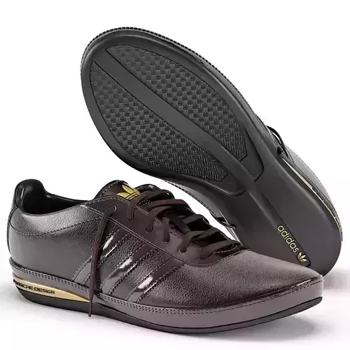 adidas Porsche design ダークブラウン　本革 Adidas Porsche Design Typ 64 Color Brown Sneaker without box