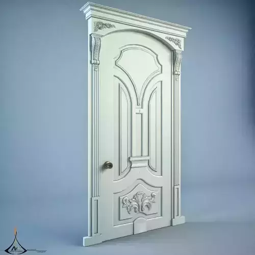 Low classic door  3D model