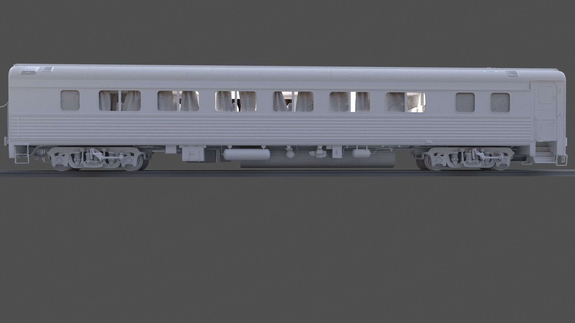 Amtrak Passenger Coach 3D model_8