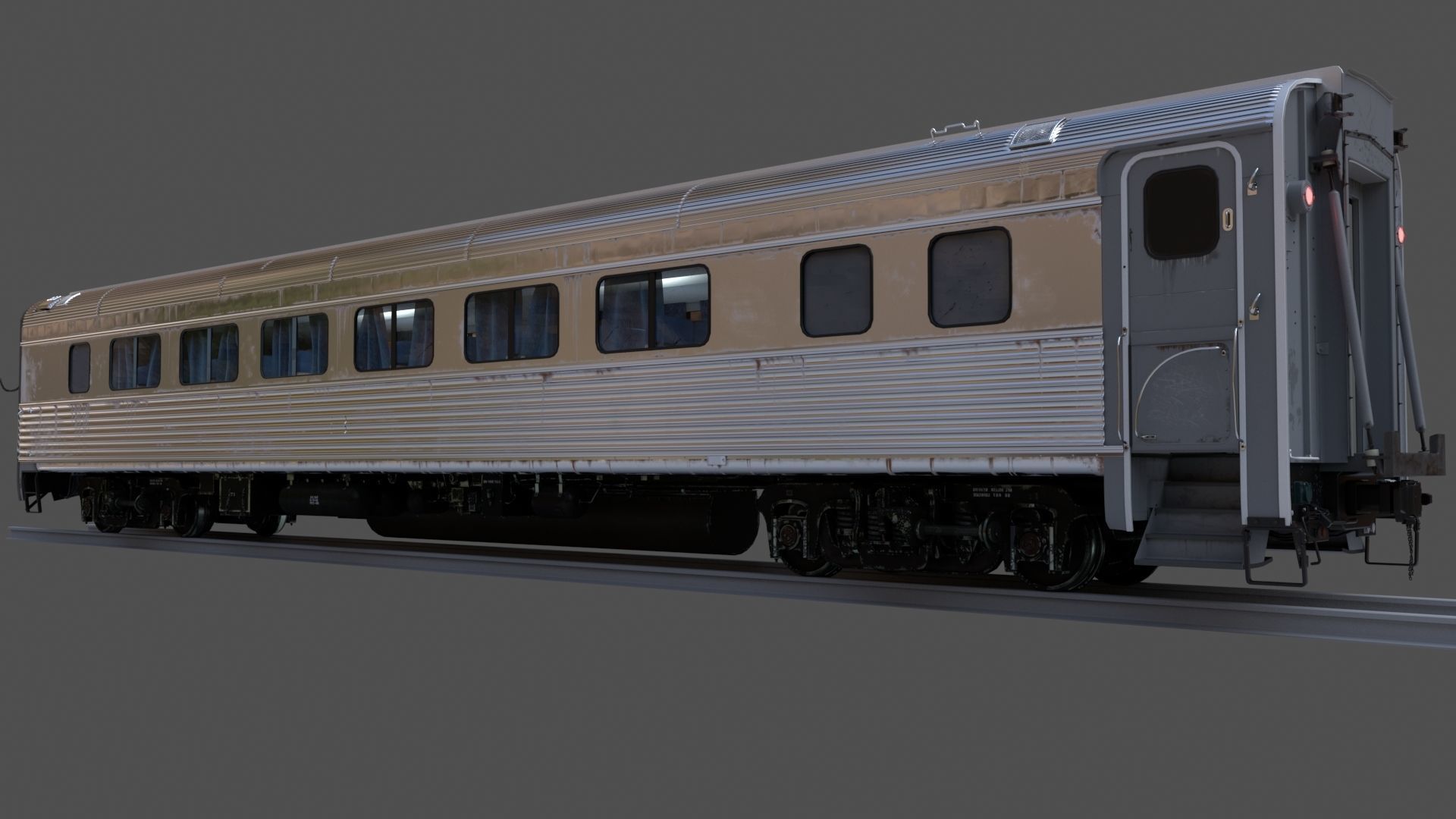 Amtrak Passenger Coach 3D model_15