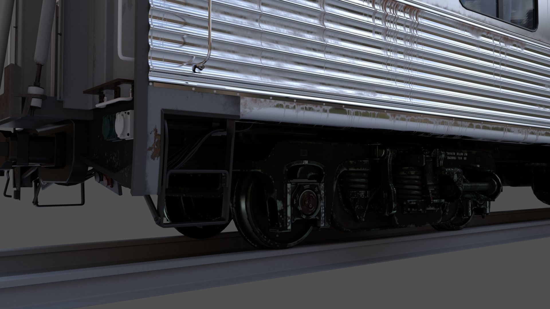 Amtrak Passenger Coach 3D model_14